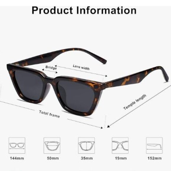 Polarized Narrow Square Sunglasses for Women Retro Trendy Driving Glasses SJ2169 main image 3